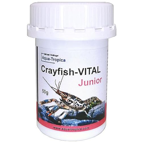 Aqua-Tropica Crayfish-VITAL Junior - Premiu Krebsfutter zur Aufzucht von Flusskrebsen I Zwei Korngrößen in Einer Dose vereint (1,5 mm und 3 mm) I 50g Aqua-Tropica Crayfish-VITAL Junior - Premiu Krebsfutter zur Aufzucht von Flusskrebsen I Zwei Korngrößen in Einer Dose vereint (1,5 mm und 3 mm) I 50g von Aqua-Tropica