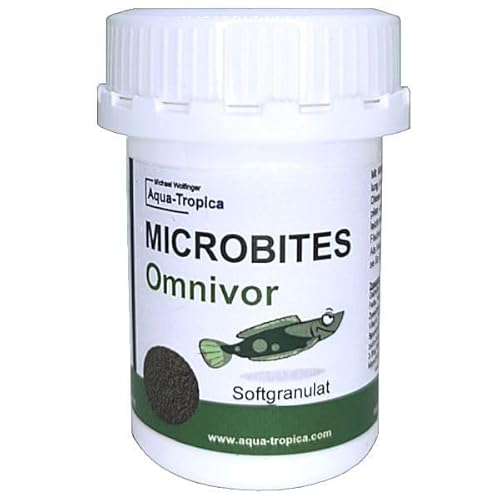 Aqua-Tropica MICROBITES Omnivore I Soft-Spezialfutter für Minifische mit überwiegend pflanzlicher Ernährungsweise I Feines Softgranulat Hauptfutter 0,4-0,6 mm I 35 g Aqua-Tropica MICROBITES Omnivore I Soft-Spezialfutter für Minifische mit überwiegend pflanzlicher Ernährungsweise I Feines Softgranulat Hauptfutter 0,4-0,6 mm I 35 g von Aqua-Tropica