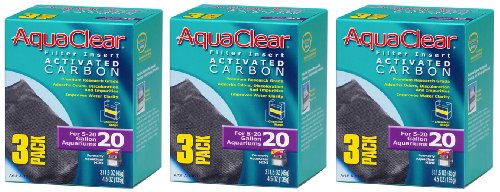 AquaClear Aktivkohle einfügen, 20-gallon Aquarien, 3er Pack (3er Pack) von AquaClear