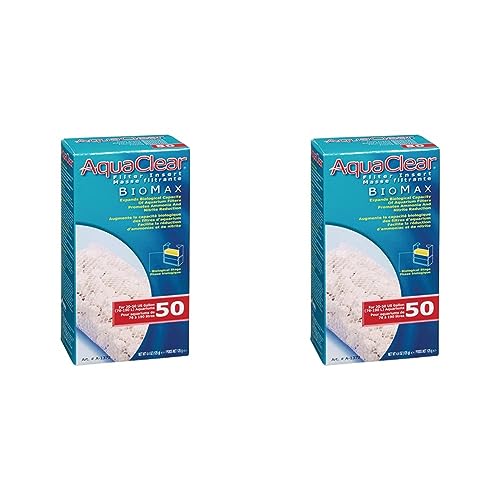 AquaClear Biomax Filtereinsatz, für den AquaClear Powerfilter 50, weiß (Packung mit 2) von Aquaclear