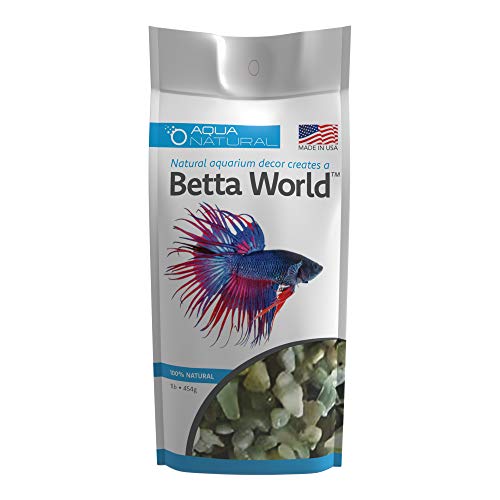 AquaNatural Betta World Jade Kies/Steine/Substrat für Aquarien, 0,5 kg, Grün von Aqua Natural