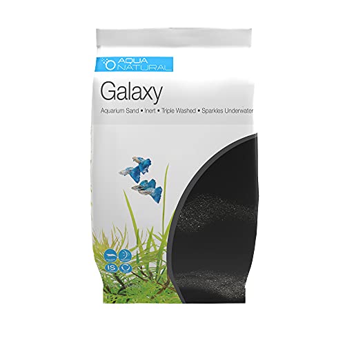 AquaNatural Galaxy Sand 9 kg Substrat für Aquarien, Vivarien und Terrarien, Schwarz von Aqua Natural