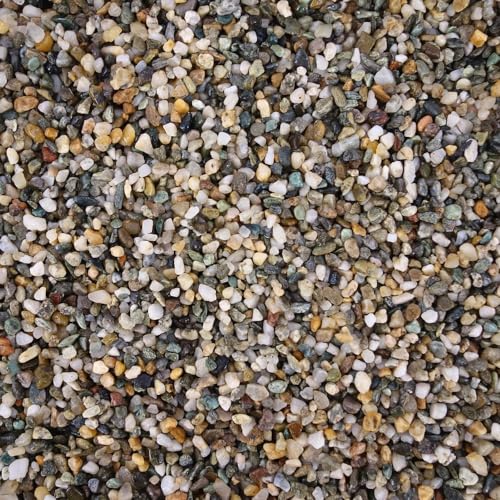 AquaOne Aquarium Kies 20 kg Bodengrund I Naturkies beige mittel 2-4 mm I Aquariumkies Premium Qualität I Quarzsand feine Körnung I Deko Aquascaping Dekoration von AquaOne