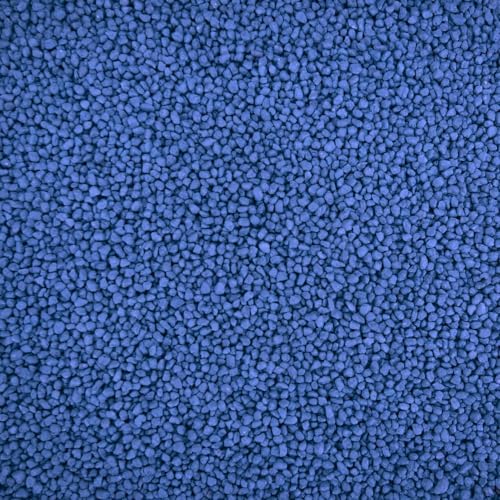 AquaOne Aquarium Kies 20 kg Bodengrund blau 2-3 mm I Aquariumkies Premium Qualität I Quarzkies abgerundete Körnung I Aquariumkies Deko Aquascaping Dekoration von AquaOne