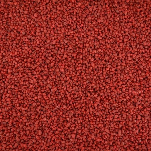 AquaOne Aquarium Kies 5 kg Bodengrund rot 2-3 mm I Aquariumkies Premium Qualität I Quarzkies abgerundete Körnung I Aquariumkies Deko Aquascaping Dekoration von AquaOne