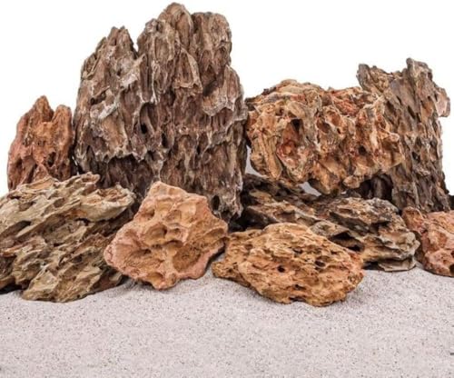 AquaOne Aquarium Steine Drachensteine 5kg Mix I Natursteine Dragon Größe S bis L I Aquascaping Gestein I Felsen Dekoration I Pagode Rückwand braun AquaOne Aquarium Steine Drachensteine 5kg Mix I Natursteine Dragon Größe S bis L I Aquascaping Gestein I Felsen Dekoration I Pagode Rückwand braun von AquaOne