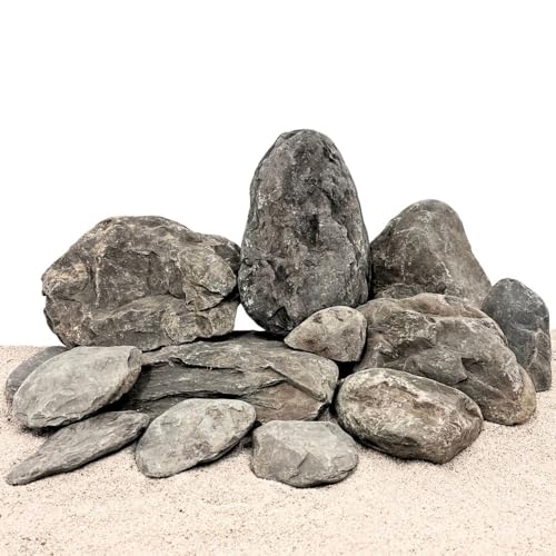 AquaOne Aquariumsteine Donnerkeil Dark Blue Sky Rock - Naturstein 1 Stück Gr. L 1,0-3,0 kg Stein für Aquascaping Natürliche Dekoration in Fossil-Optik von AquaOne