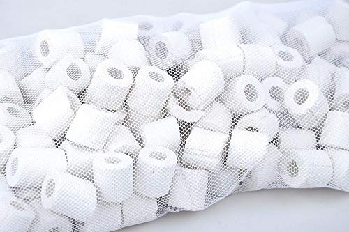 AquaOne Keramik Ringe Filtermaterial Aquarien Teich Filter geeignet biologisch Bakterien Aquarium Filtermedium Porös Süßwasser Meerwasser von AquaOne