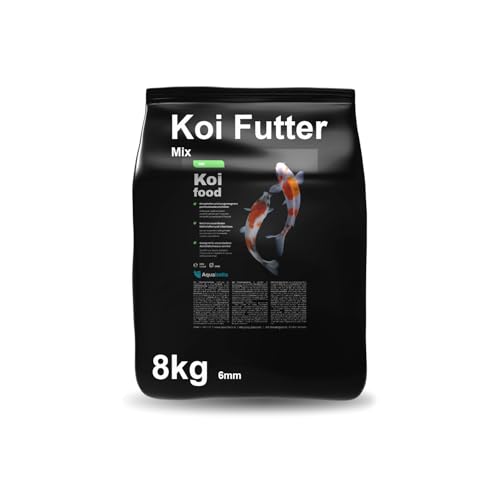 Aquabetta Koi Futter Mix 6mm - Professional Koifutter 8 Kg (21L) - Koi-Fischfutter | Pellets Für Temperaturen über 10°C | Geringere Wasserbelastung | Weniger Algen von Aquabetta