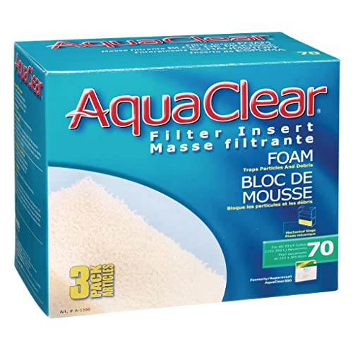 AquaClear Aqua Clear Schaumstoff-Filtereinsätze, 3 Stück, Ersatz für mechanische und biologische Filtermedien für 70-Gallonen-Tanks AquaClear Aqua Clear Schaumstoff-Filtereinsätze, 3 Stück, Ersatz für mechanische und biologische Filtermedien für 70-Gallonen-Tanks von Aquaclear
