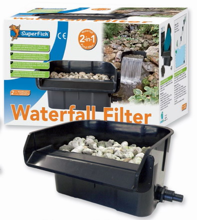 SF Wasserfall-Filter, 2in1-Teichfilter für den Gartenteich komplett mit Filtermedien von Aquadistri