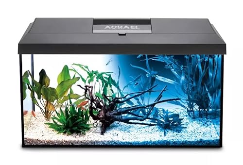 Aquael Aquarium Set Leddy LED komplett inkl. Abdeckung, Filter, Heizer, Day & Night LED (41x25x25cm schwarz) von Aquael