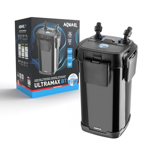 ULTRAMAX BT – Innovative Filtration – für höchsten Komfort | Externer Außenfilter für Aquarien 100–750 l | 2200 l/h | 6,1–13,5 W | Steuerung per App von Aquael