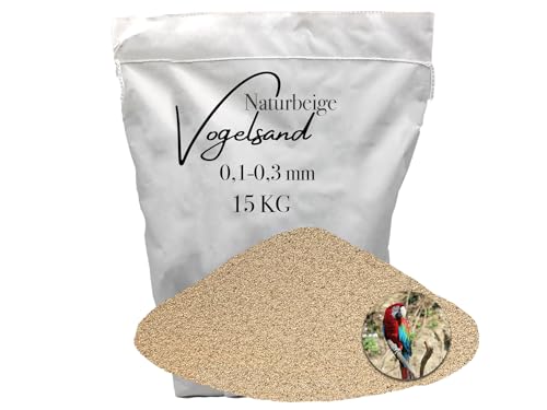 15kg Vogelsand 0,1-0,3 mm ohne Zusatzstoffe wie Anis und Grit Beiger keimfrei qualitativ hochwertig Bodengrund für Käfige 15kg Vogelsand 0,1-0,3 mm ohne Zusatzstoffe wie Anis und Grit Beiger keimfrei qualitativ hochwertig Bodengrund für Käfige von Aquagran