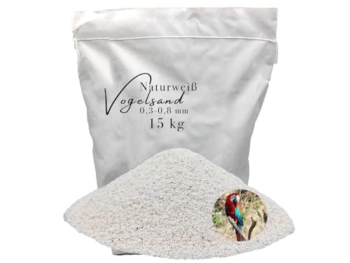 15kg Vogelsand 0,3-0,8 mm ohne Zusatzstoffe wie Anis und Grit weisser keimfrei qualitativ hochwertig Bodengrund für Käfige 15kg Vogelsand 0,3-0,8 mm ohne Zusatzstoffe wie Anis und Grit weisser keimfrei qualitativ hochwertig Bodengrund für Käfige von Aquagran