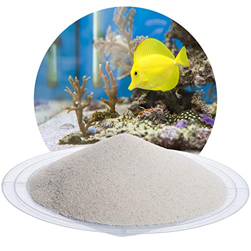 Schicker Mineral – 25 kg Aquariumsand Weiß – feiner Aquariumkies gewaschen & ungefärbt – kantengerundeter Bodengrund Kies für Süßwasseraquarien & Meerwasseraquarien (Ø Körnung: 0,2-0,5 mm) von Aquagran