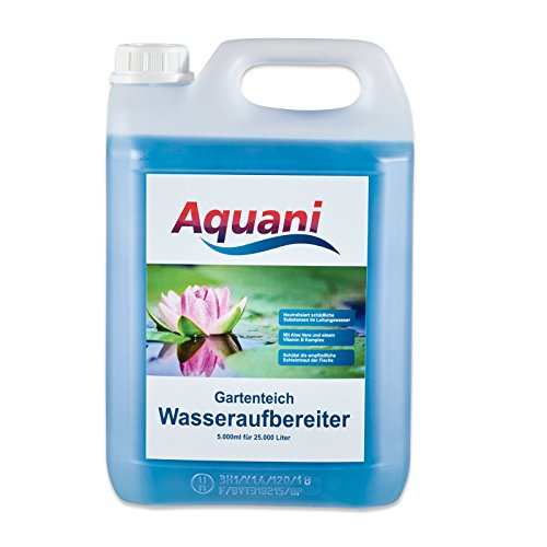 Aquani Wasseraufbereiter Gartenteich 5000ml neutralisiert schädliche Substanzen, reduziert Stress fördert die Gesundheit & Laichbereitschaft der Fische Teich ideale Teichpflege für Koi von Aquani