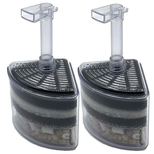Aquapapa Eckfilter Luftbetriebener Bioschwamm Keramik Für Fry Shrimp Nano Aquarium Aquarium Xy-2008 (Schiff Von Ca Usa) (2er Pack) von Aquapapa