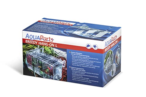 Aquaparts Hang-On L Ablaichkasten Aufzuchtbecken Quarantänebehälter Quarantänebecken Ablaichstation Zuchtbecken für kleine Fische und Garnelen zur Isolation oder Quarantäne bei Krankheit von Aquaparts