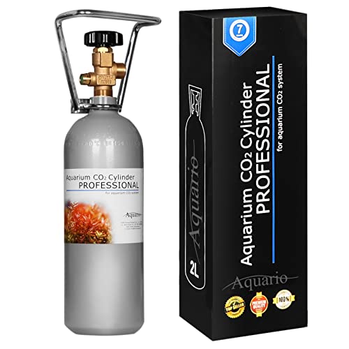 CO2 Flasche Aquario BLUE 2l 47cm - NEU mit Ventil von Aquario