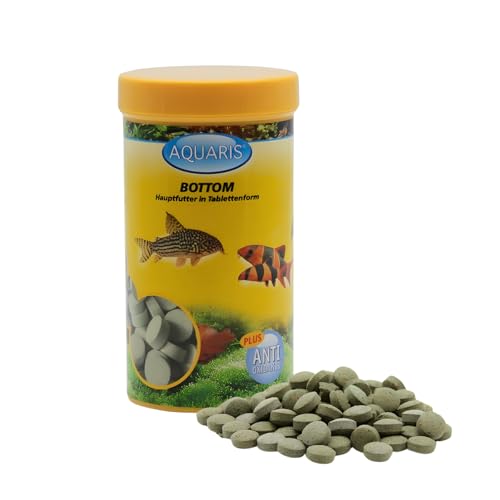 AQUARIS Bottom Tabletten - 220 Stück / 150 g / 250 ml. Zierfischfutter für Welse und Schmerlen. Sinkende Futtertabletten für gesundes Wachstum und klares Wasser. AQUARIS Bottom Tabletten - 220 Stück / 150 g / 250 ml. Zierfischfutter für Welse und Schmerlen. Sinkende Futtertabletten für gesundes Wachstum und klares Wasser. von AQUARIS