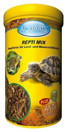 AQUARIS Repti Mix Schildkrötenfutter für Aller Gemischtfressenden Wasserschildkröten Aus sorgfältig ausgewählten Futtertieren und Reich an wertvollen Proteinen 55 g 250 ml von Aquaris