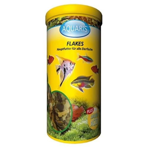 Aquaris Flakes Aquarium Zierfischfutter - 45g / 250ml eine perfekt ausgewogene Komposition, aus sorgfältig ausgewählten Rohstoffen hergestellt von Aquaris