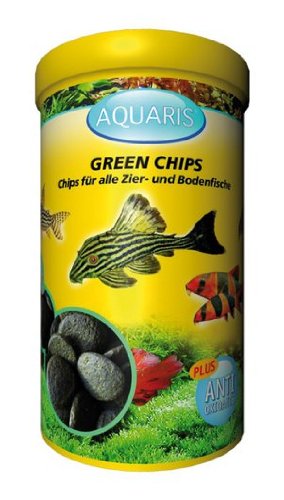 Aquaris Green Chips Aquarium Fischfutter für Welse Das Futter besteht aus sorgfältig ausgewählten Rohstoffen und zeichnet Sich durch Seine sehr Gute Bekömmlichkeit aus 125 g 250 ml von Aquaris