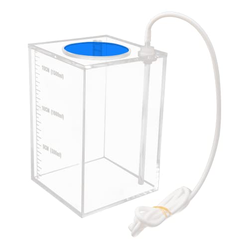 Aquarium Choice Acryli Made Flüssigkeitseimer, Dosierpumpe, Behälter (4,25 x 4,25 x 6,5 Zoll; 1500 ml/1,5 l (blaue Version) von Aquarium Choice