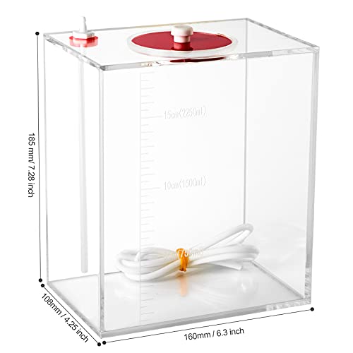 Aquarium Choice Acryli Made Flüssigkeitseimer, Dosierpumpe, Reservoir (6,3 x 4,25 x 7,28 Zoll; 2500 ml/2,5 l) von Aquarium Choice