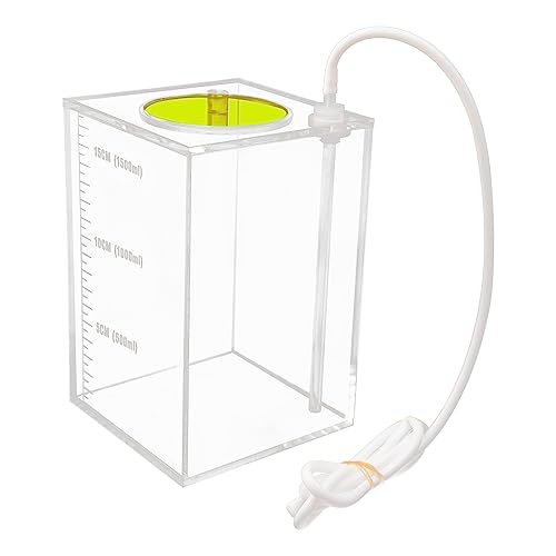 Aquarium Choice Acryli Made Flüssigkeitseimer Doing Pump Reservoir Behälter (10,7 x 10,7 x 16,5 cm; 1500 ml/1,5 l Gelb)) von Aquarium Choice