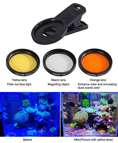 Aquarium Choice Korallen-Objektiv-Filter-Set für Telefon: Gelb, Orange, Makro-Korallenriff-Objektiv, Gummi-Hülle, Farbkorrektur, Nahaufnahme, farbenfroh und spezialisiert Aquarium Choice Korallen-Objektiv-Filter-Set für Telefon: Gelb, Orange, Makro-Korallenriff-Objektiv, Gummi-Hülle, Farbkorrektur, Nahaufnahme, farbenfroh und spezialisiert von Aquarium Choice