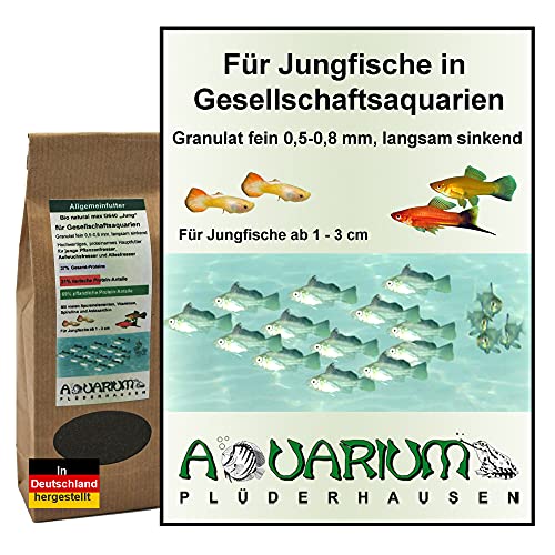 AQUARIUM PLÜDERHAUSEN Jungfisch Futter f. Gesellschaftsaquarien, Tropheus-Arten, Gran 0,5-0,8mm, 250 ml/125g von AQUARIUM-PLÜDERHAUSEN