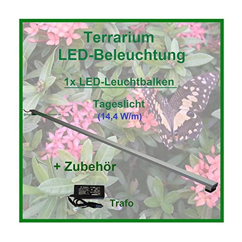 Regenwald Terrarium, Set1: 1x LED-Beleuchtung 120 cm + Zubehör, LED Leuchtbalken,LED Tropen Pflanzenlicht von Aquarium-Plüderhausen