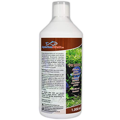 AquariumDirekt pH-Minus (Für weicheres Wasser - Senkt den pH-Wert im Aquarium - Laich, laichen - Vitalität Ihrer Zierfische - Ideal für Süß- und Seewasser), Größe:1 L von AquariumDirekt