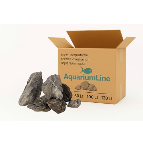Whimar Scenery – Kit natürliche Steine für Aquascaping – Steine für Iwagumi-Aquarium, Hardscape Plantaquarien, natürliches Layout, Dekoration für Aquarien, Inertmaterial, gebrauchsfertig (100 l) von AquariumLine