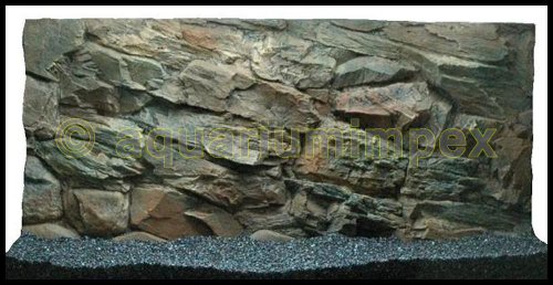 3D Aquarienrückwand 100x50 Rock von Aquariumimpex