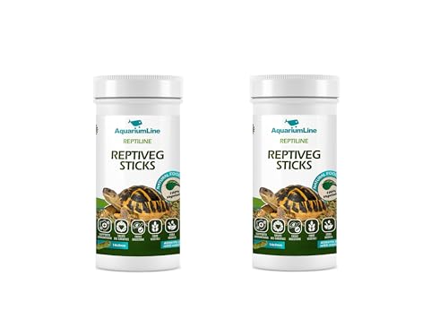 AquariumLine Reptiveg Sticks Grundfutter für Landschildkröten und pflanzenfressende Reptilien 1000 ml/200 g, 2 Stück von Aquariumline