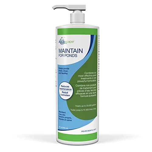 Aquascape MAINTAIN Wasseraufbereitung für Koi- und Fischteiche, einfach zu bedienen, leistungsstarke Mischung aus nützlichen Bakterien, Phosphat-Binder, Flockungsmittel und Entgiftungsmittel, 946 ml | von Aquascape