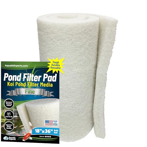 Aquatic Experts Klassisches Koi-Teich-Filter-Pad, fein – weiße Bulk-Rollteich-Filtermedien, ultra-langlebige Teichfilter für Außenteiche, wiederverwendbares Fischteich-Filtermaterial, USA, (45,7 x Aquatic Experts Klassisches Koi-Teich-Filter-Pad, fein – weiße Bulk-Rollteich-Filtermedien, ultra-langlebige Teichfilter für Außenteiche, wiederverwendbares Fischteich-Filtermaterial, USA, (45,7 x von Aquatic Experts