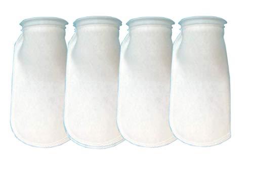 AquaticHI Filz-Filtersocken, 200 Mikron, 10,2 cm Ring x 26,7 cm lang, für Süß- / Salzwasser-Aquarien, Teiche, Verwendung in Überläufen von AquaticHI
