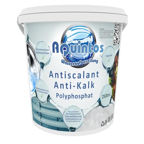 Aquintos Siliphos Polyphosphat Antiscalant zur Bindung von Carbonat, Silikat, Sulfat, Phosphat, Kieselsäure (2500ml Eimer) von Aquintos Wasseraufbereitung