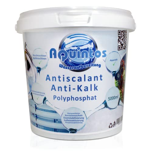 Aquintos Siliphos Polyphosphat Antiscalant zur Bindung von Carbonat, Silikat, Sulfat, Phosphat, Kieselsäure (5000ml Eimer) von Aquintos Wasseraufbereitung