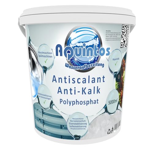 Aquintos Siliphos Polyphosphat Antiscalant zur Bindung von Carbonat, Silikat, Sulfat, Phosphat, Kieselsäure (5000ml Eimer) von Aquintos Wasseraufbereitung