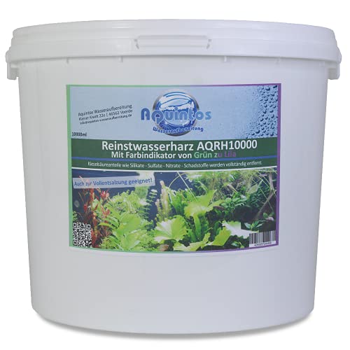 Reinstwasserharz/Michbettharz/Mischbettharzfilter mit Farbindikator von grün zu orange - Aquintos (10 Liter) von Aquintos Wasseraufbereitung