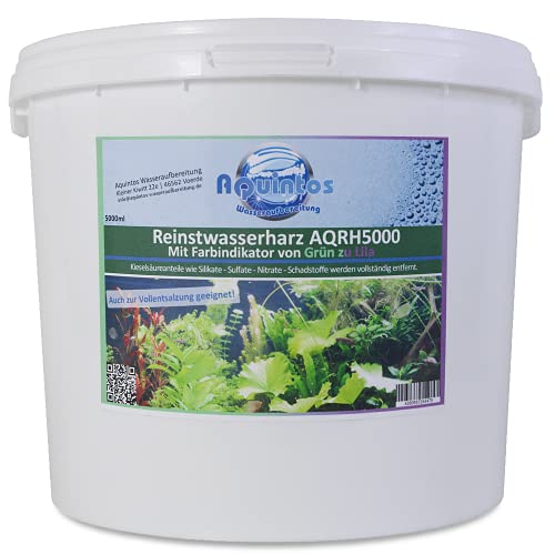 Reinstwasserharz/Michbettharz/Mischbettharzfilter mit Farbindikator von grün zu orange - Aquintos (5 Liter) von Aquintos Wasseraufbereitung