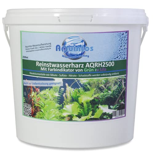 Reinstwasserharz/Michbettharz/Mischbettharzfilter mit Farbindikator von grün zu orange - Aquintos (2.5 Liter) von Aquintos Wasseraufbereitung