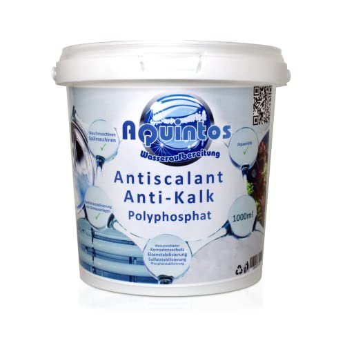 Siliphos Polyphosphat Antiscalant zur Bindung von Carbonat, Silikat, Sulfat, Phosphat, Kieselsäure (1000ml Eimer) von Aquintos Wasseraufbereitung
