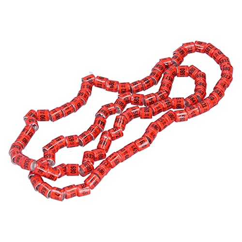 Aramox 100 Pcs 8mm Hühnerbeinbänder Vogelbeinringe Aluminiumlegierung Nicht -Wettbewerb Erkennbarer Vogelbeinringe für Tauben Fuß Ring -Kunststoff Beinringe mit Breiter Anwendung Auffällig (Rot) von Aramox