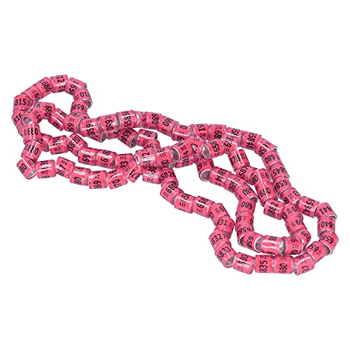Aramox 100 Pcs 8mm Hühnerbeinbänder Vogelbeinringe Aluminiumlegierung Nicht -Wettbewerb Erkennbarer Vogelbeinringe für Tauben Fuß Ring -Kunststoff Beinringe mit Breiter Anwendung Auffällig (Rosenrot) von Aramox